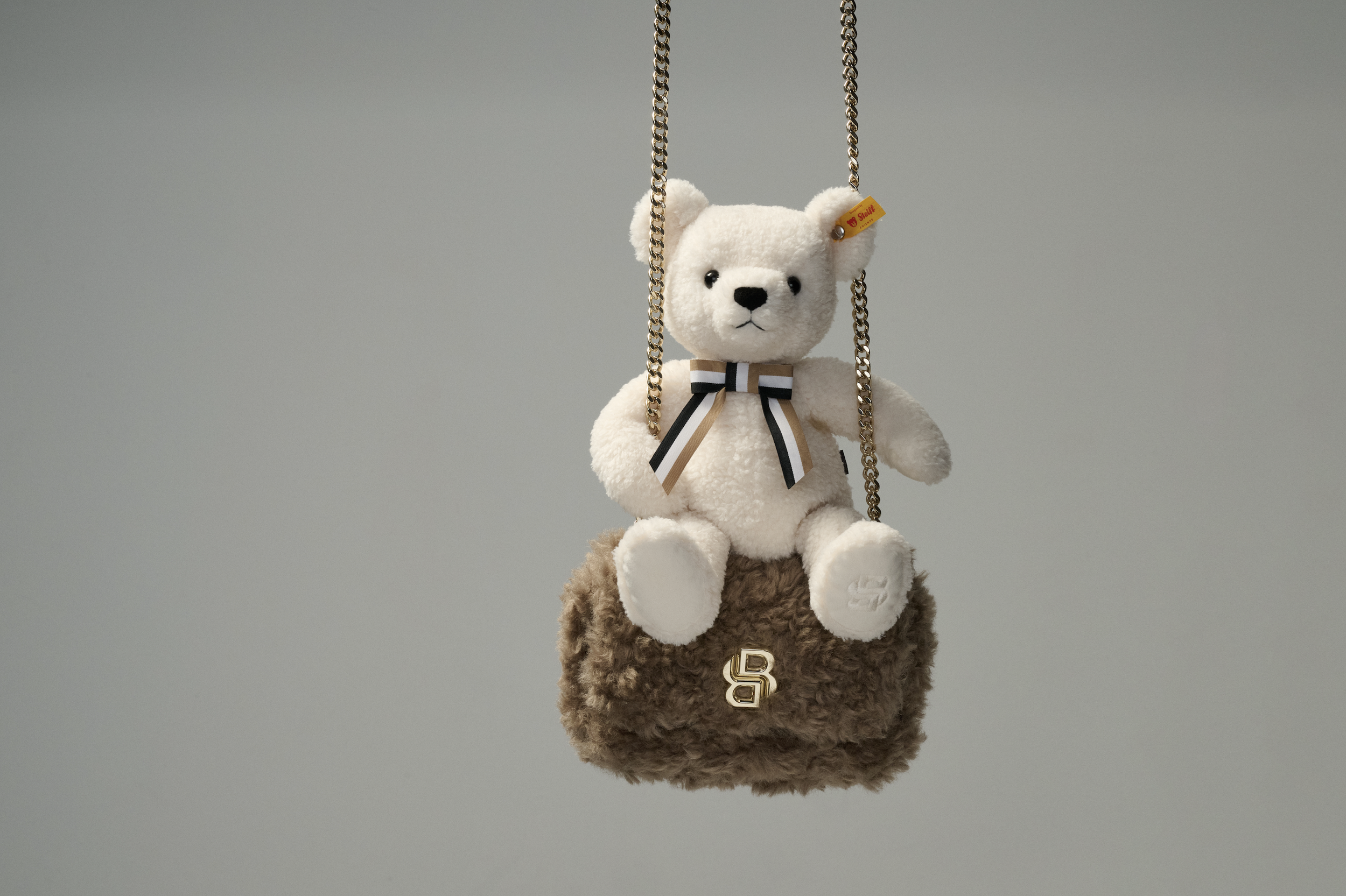Steiff Classic-Serie 起こすと鳴く Large Vintage Steiff Mohair Jointed Muzzle Bear W/ Leather Leash
